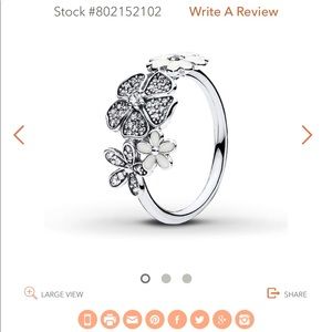 Pandora shimmering bouquet ring